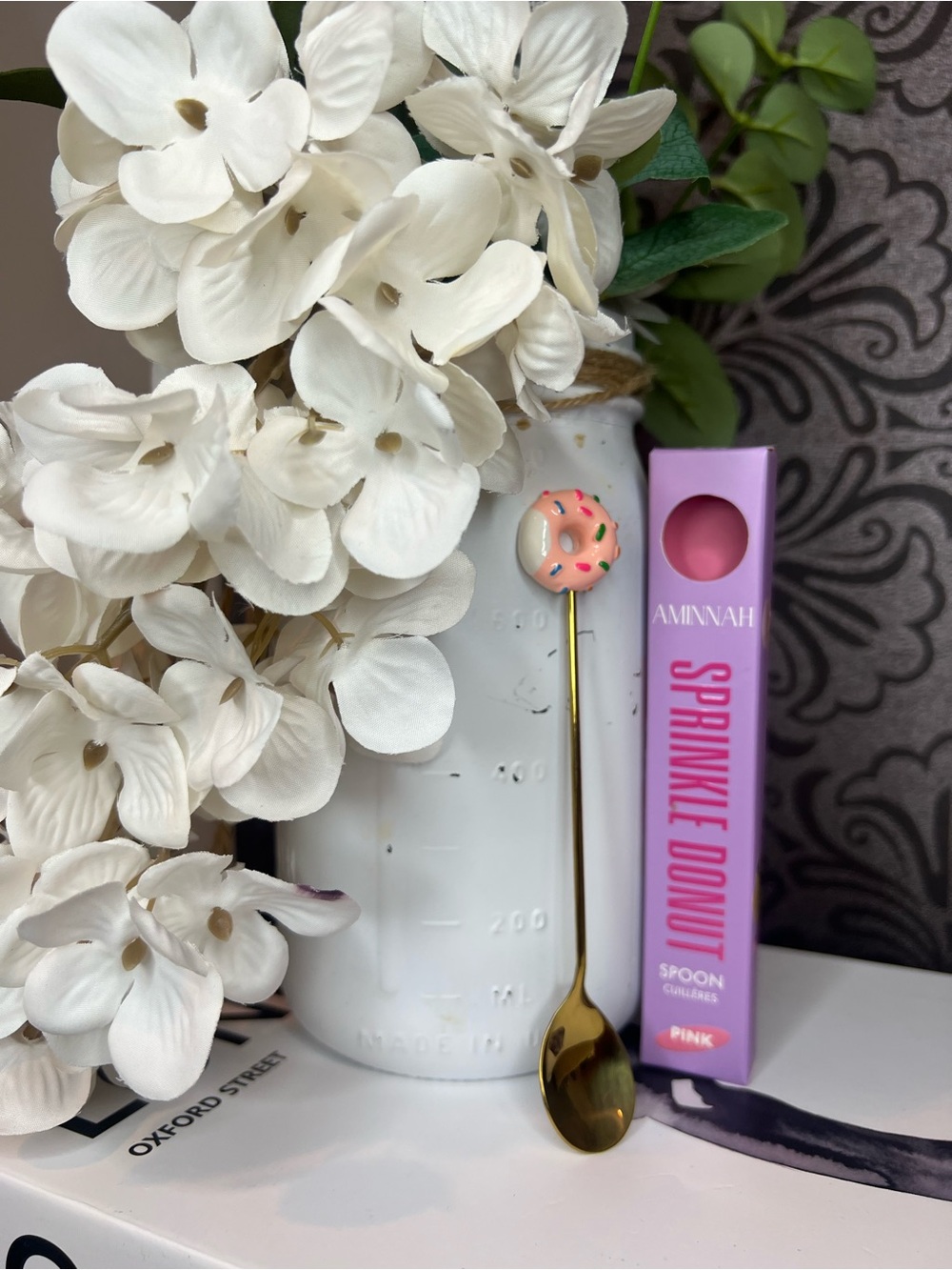 Aminnah Sprinkle Donut Pink Spoon